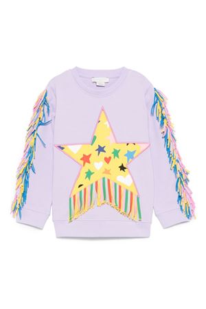 lilac cotton sweatshirt STELLA McCARTNEY KIDS | TW4B40Z0499522